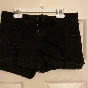 Wallflower Black Jean Shorts